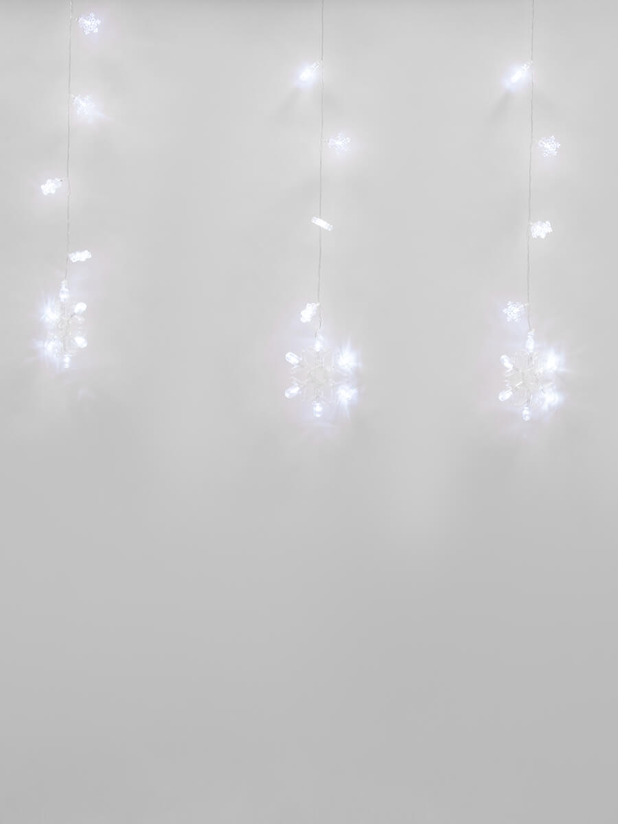 Светодиодная гирлянда (11129) Uniel занавес 220V белый ULD-E2706-100/DTA White IP20 SNOWFALL