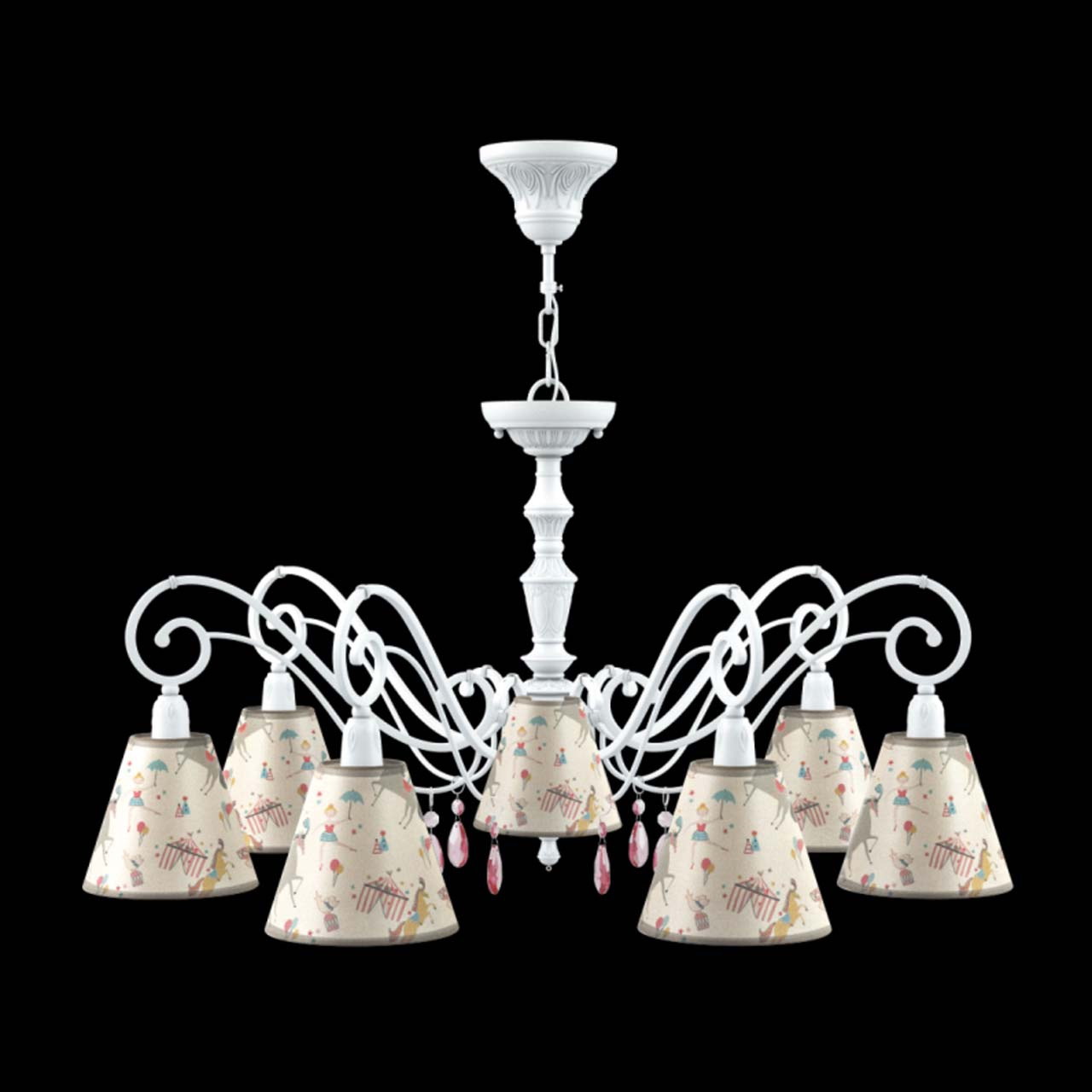 Подвесная люстра Lamp4you Classic E3-07-WM-LMP-O-14-CRL-E3-07-PK-DN