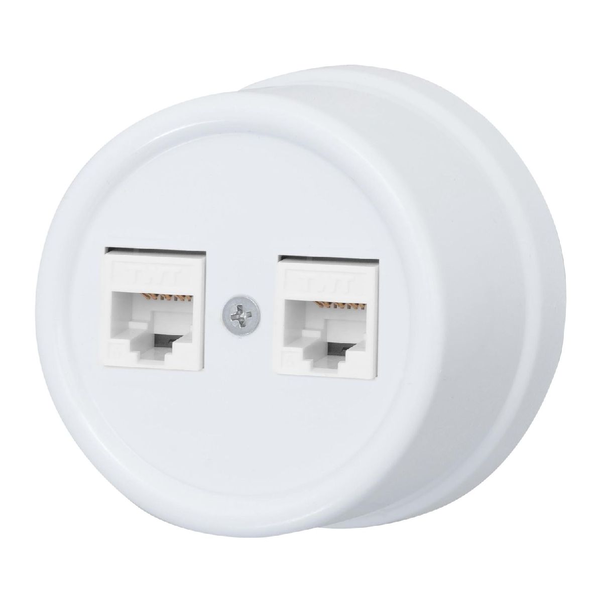 Розетка RJ45 информационная двойная Bironi Лизетта B1-302-21