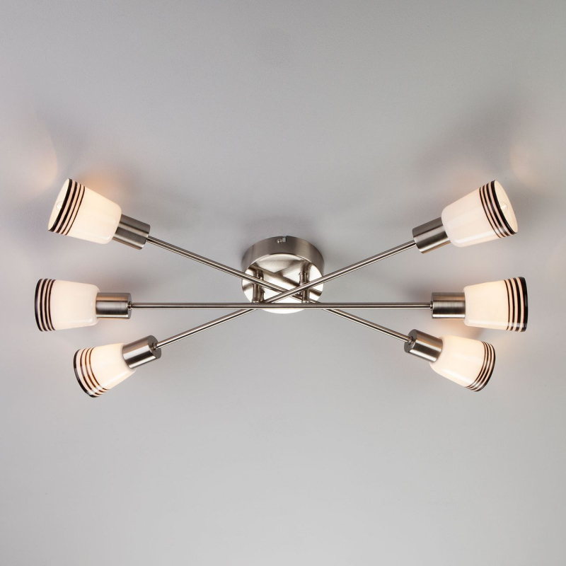 Потолочная люстра Eurosvet Jenna 30132/6 сатин-никель