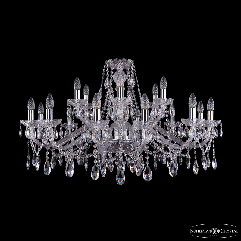 Подвесная люстра Bohemia Ivele Crystal 1413/12+6/360 Ni