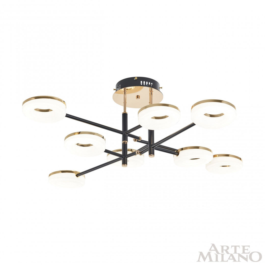 Потолочная светильник Arte Milano Ferrara 272999/8 BK/GD