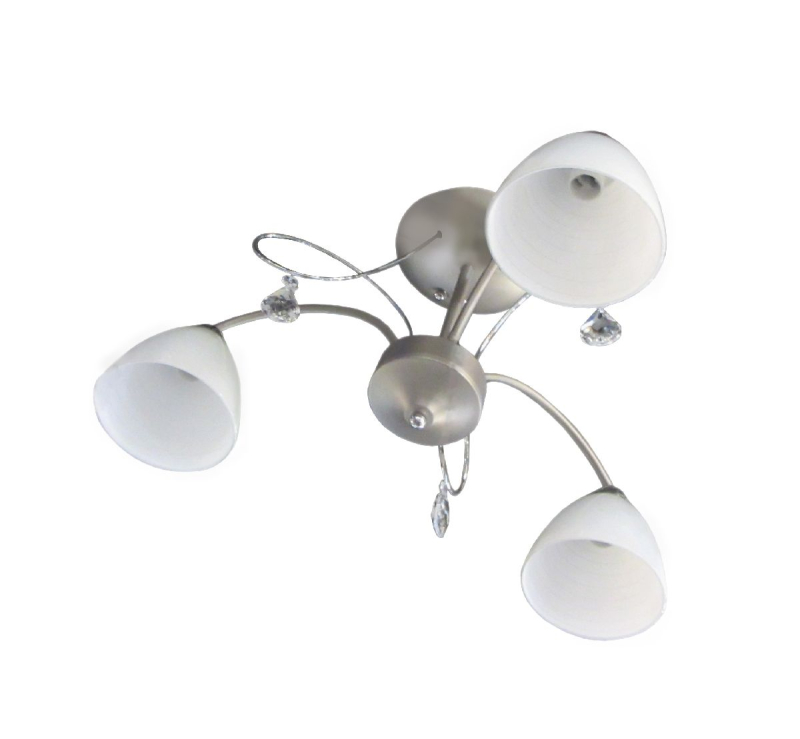 Люстра на штанге Elvan LU-38381/3-E14-Si+Wh