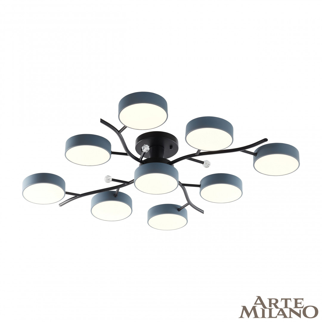 Потолочная люстра Arte Milano Ferrara 256606/8+1 Bk/Gr