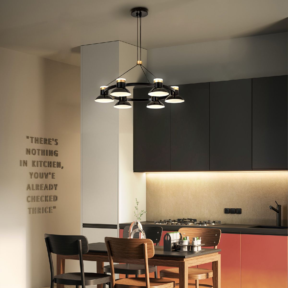 Подвесная люстра черная Favourite Tatti 4516-6P