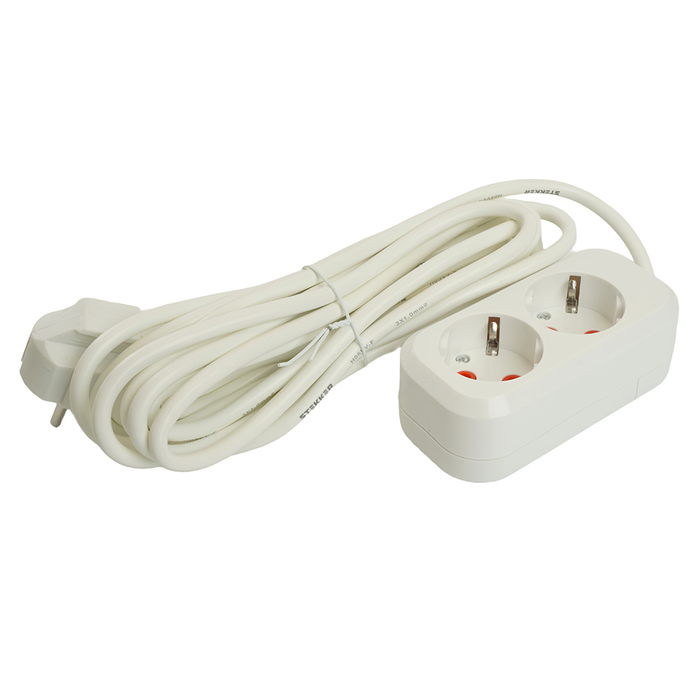 Удлинитель двухместный Stekker Home 49341