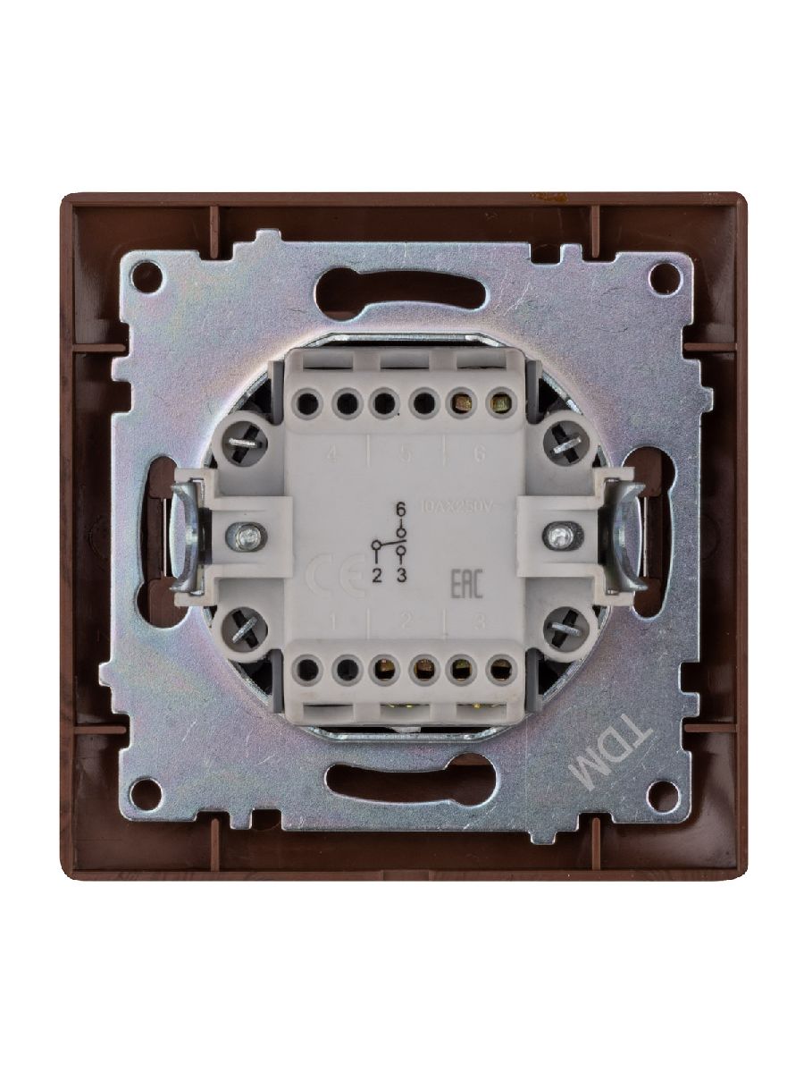 Выключатель одноклавишный на 2 направления Лама TDM Electric SQ1815-0406