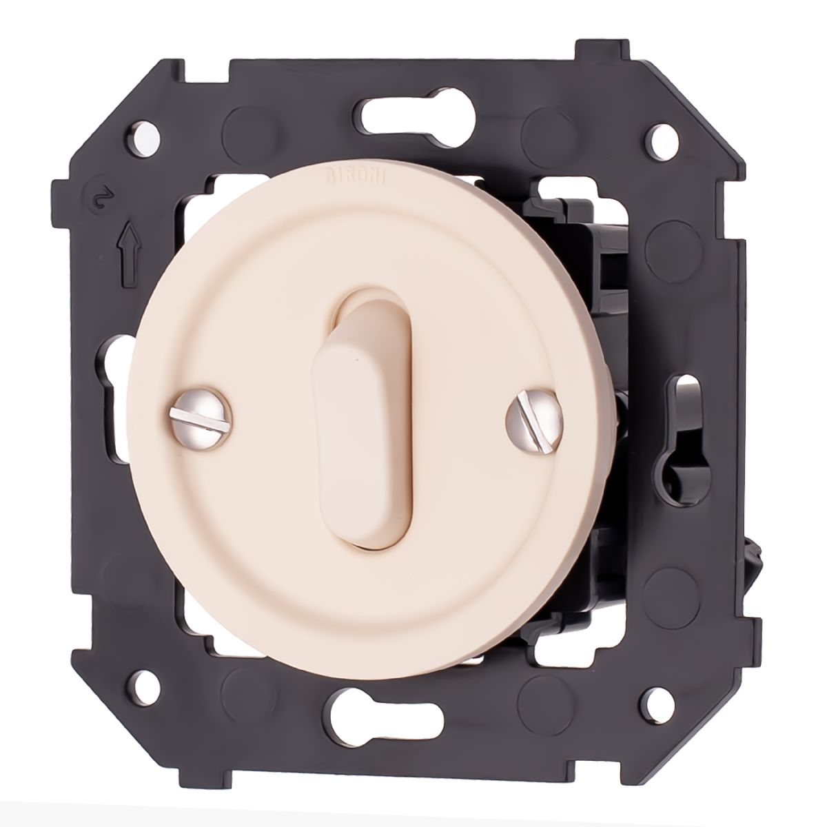 Выключатель одноклавишный Bironi Шедель Бриз B3-220-24M