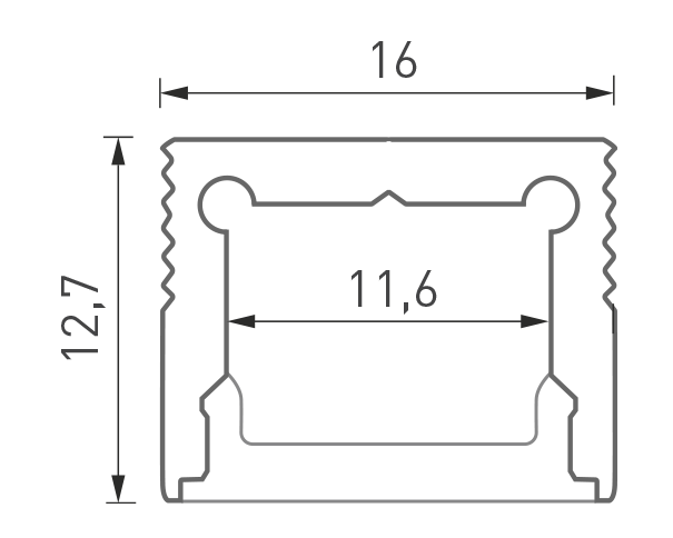 Алюминиевый профиль DesignLed LS.1613-R 010363
