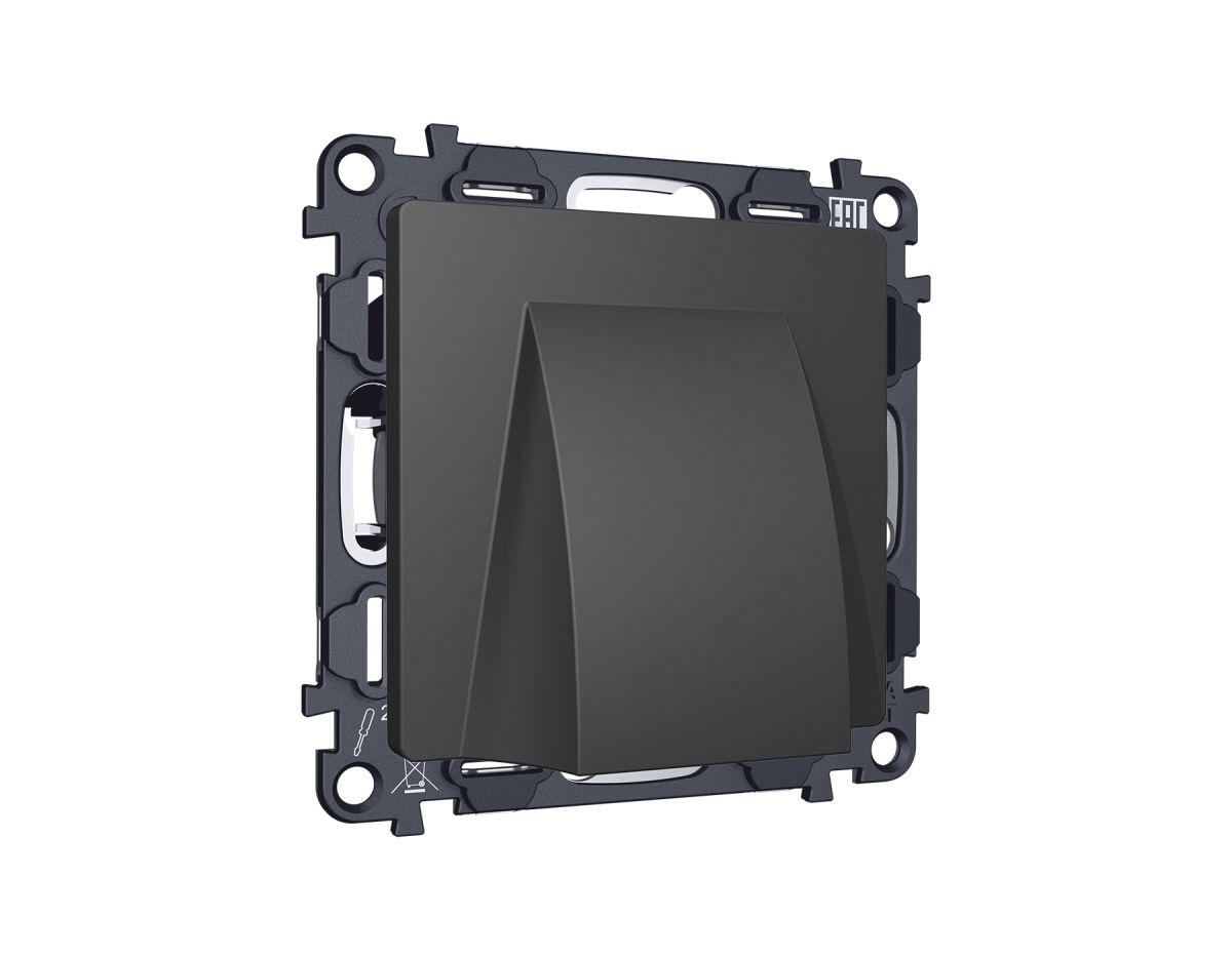 Комплект вывода кабеля с фиксатором Alfa Графит мягкое касание Quant Ambrella Volt MA915810 (AP9158, VM238)