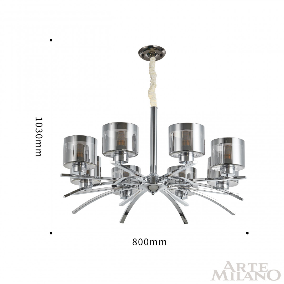 Подвесная люстра Arte Milano Neapolis 278207/8 Ni