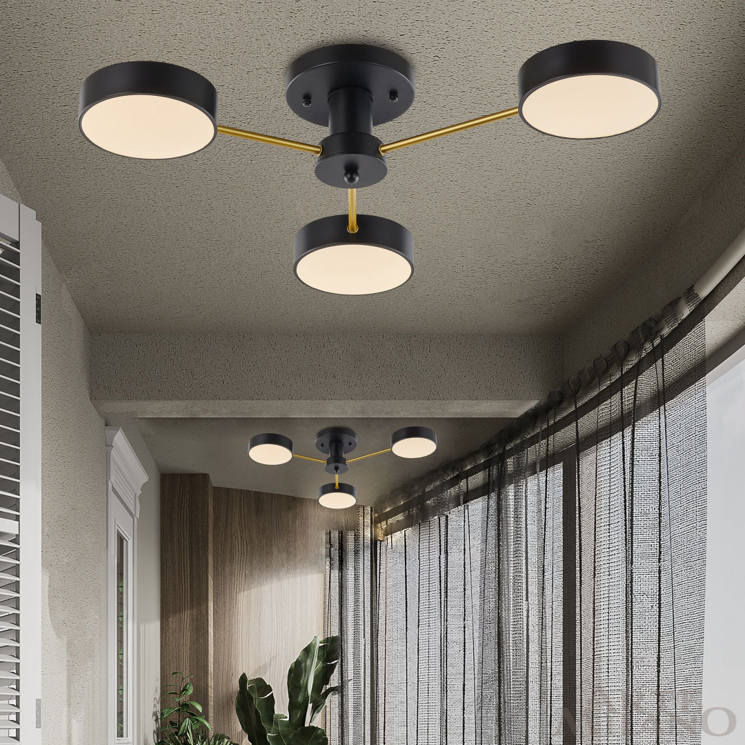 Потолочная люстра Arte Milano Ferrara 252006/3 Bk/Bk