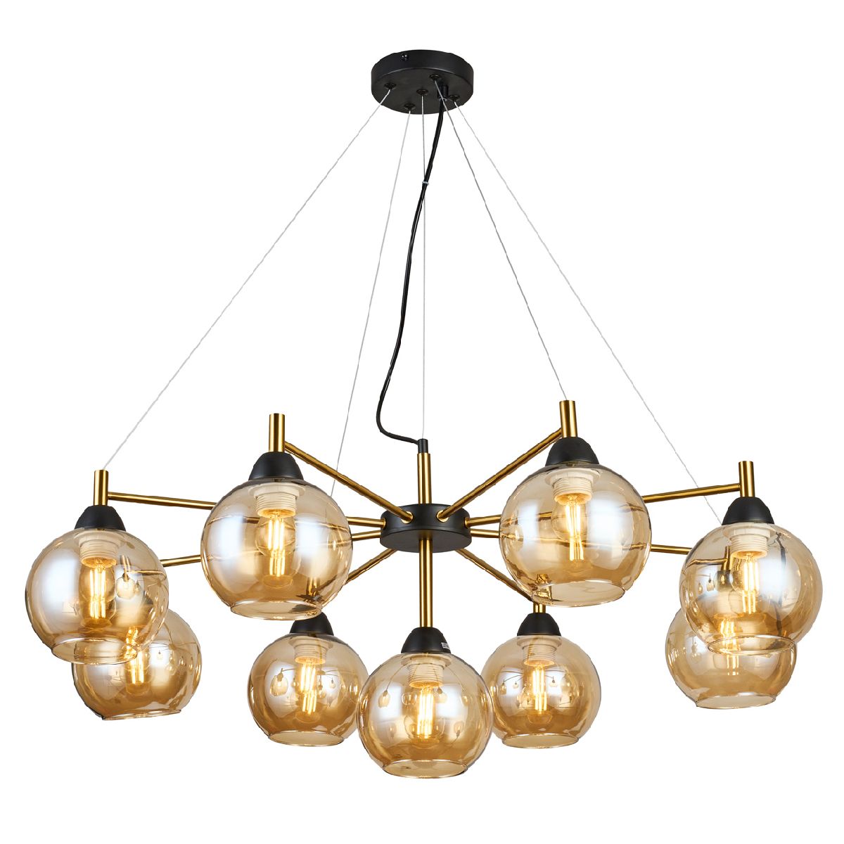 Подвесная люстра IMEX MD.9056-9-P-BK+COP