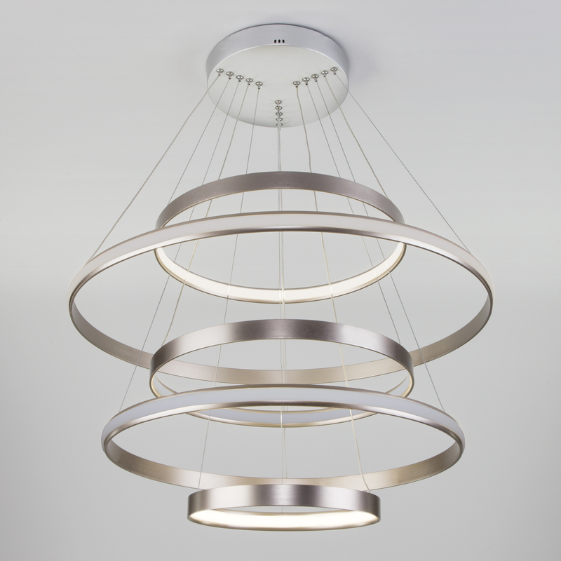 Подвесной светодиодный светильник Eurosvet Olympia 90179/5 сатин-никель