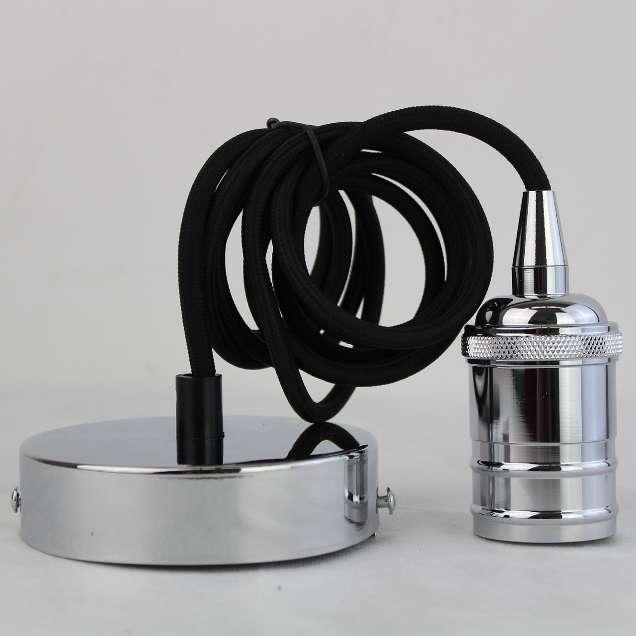 Ретро патрон с подвесом E27 Хром Sun Lumen 056-656