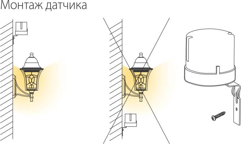Датчик освещенности SNS-L-07 5500W IP44 Белый 4690389055430