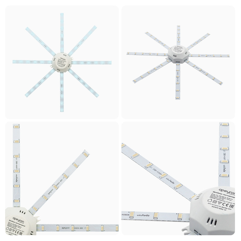 Комплект светодиодных линеек Apeyron Звездочка 220В 5730 20Вт 6400К IP30 02-47