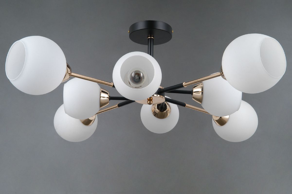 Люстра на штанге Illumico IL0715-8CSQ-24 BK GD LIBRA