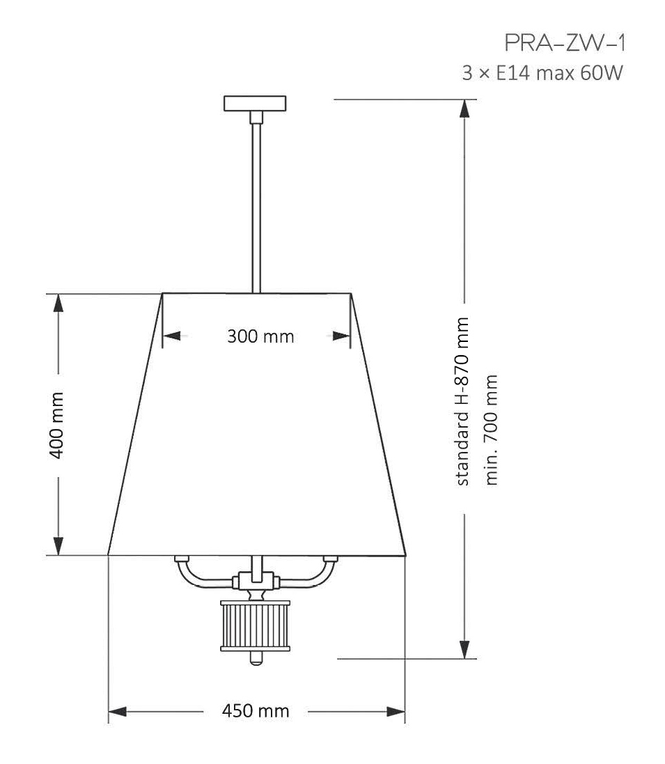 Люстра на штанге Kutek Mood Prato PRA-ZW-1(ZM)