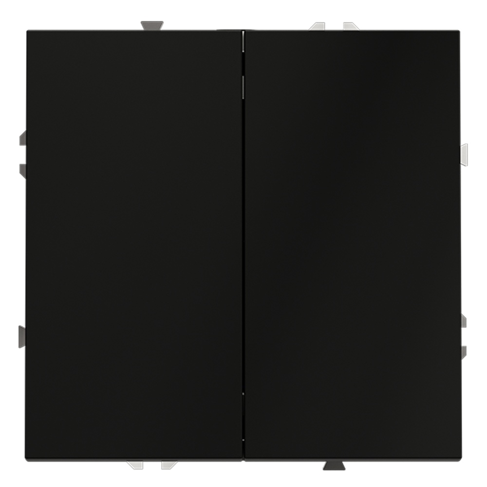 Выключатель двухклавишный Voltum S70 VLS020108 (черный матовый)