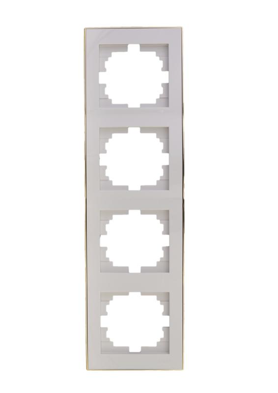 Рамка 4-местная вертикальная Lezard Rain 703-0226-154