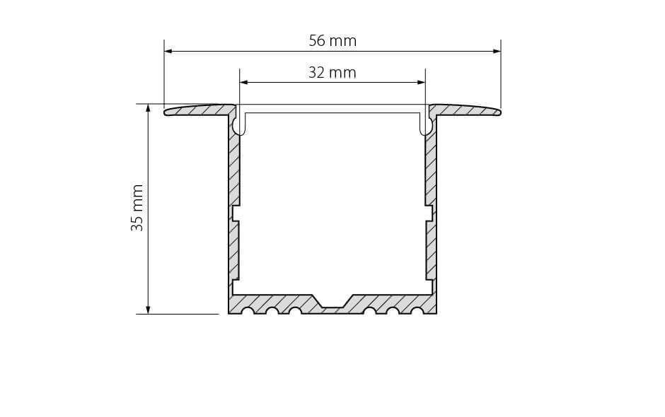Профиль Arlight ARH-POWER-F-W35-2000 ANOD 016139