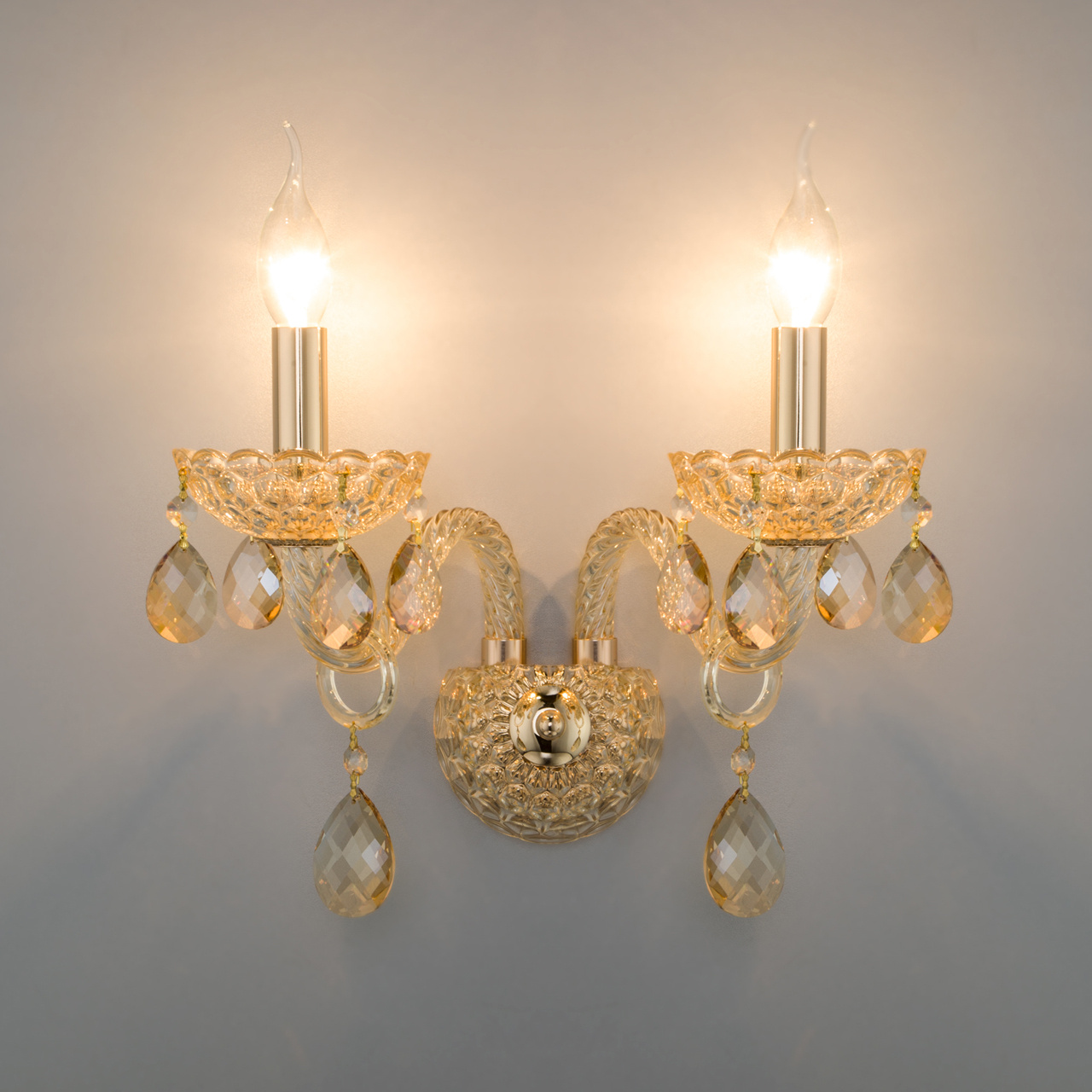 Бра Eurosvet Alcedo 10097/2 золото/тонированный хрусталь Strotskis