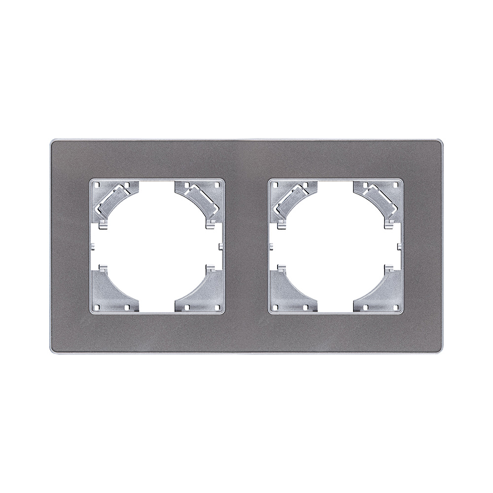 Рамка 2-постовая, серый Kollinger Eleganz Acryl EA2GY