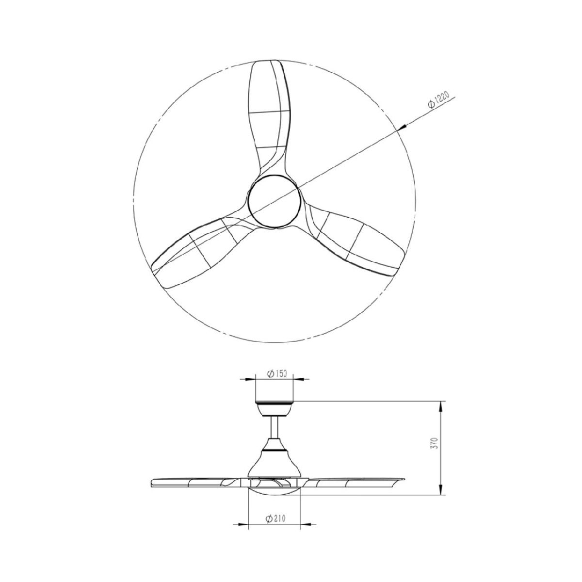 Люстра-вентилятор Sonex Storm 7702/24L