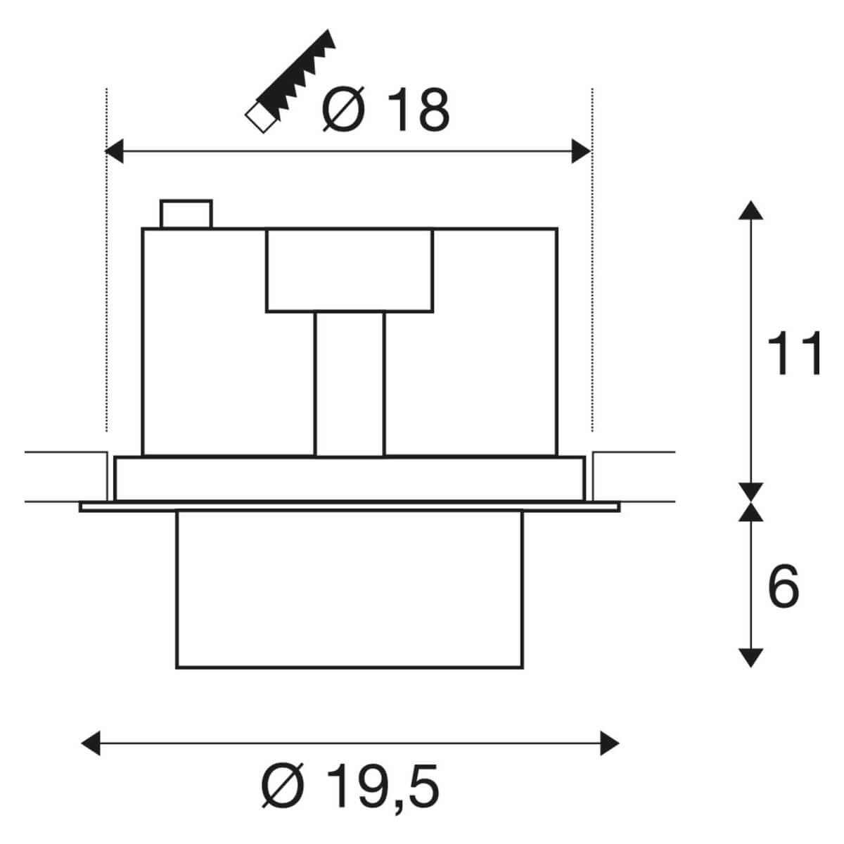 Встраиваемый светильник SLV Supros 1003308