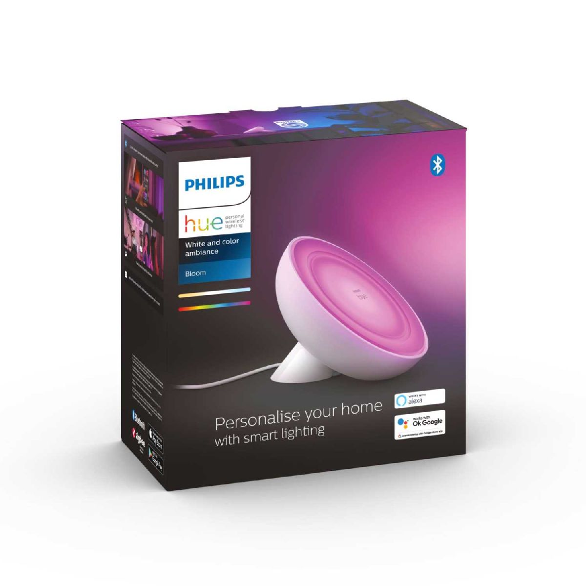 Умная настольная лампа Philips Hue Bloom gen 4 EU/UK white 929002375901