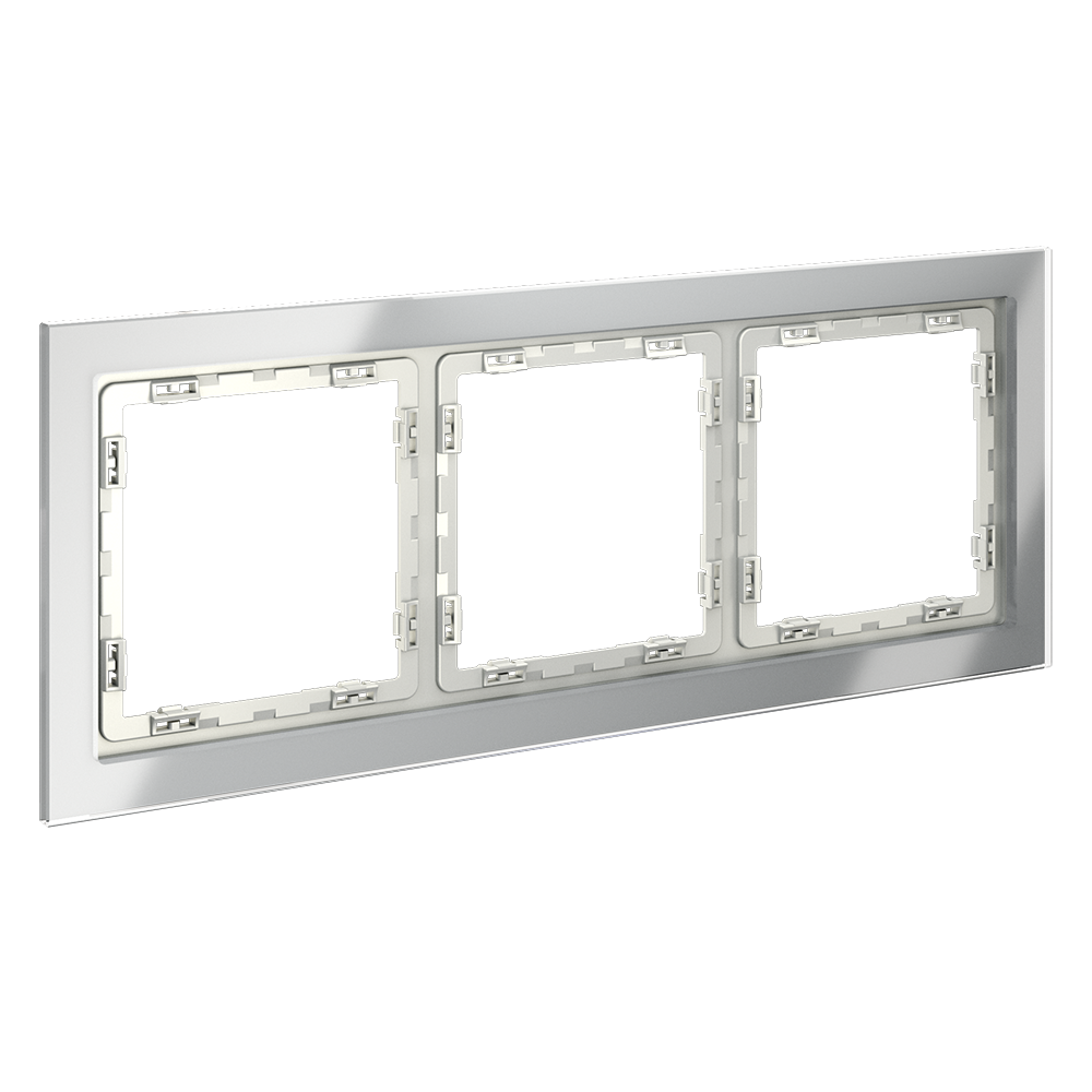 Рамка на 3 поста Voltum S70 VLS110305 (сталь, стекло)