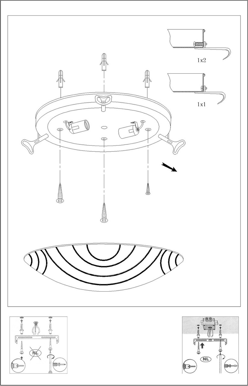 Настенно-потолочный светильник Lucide Versa 79104/02/67