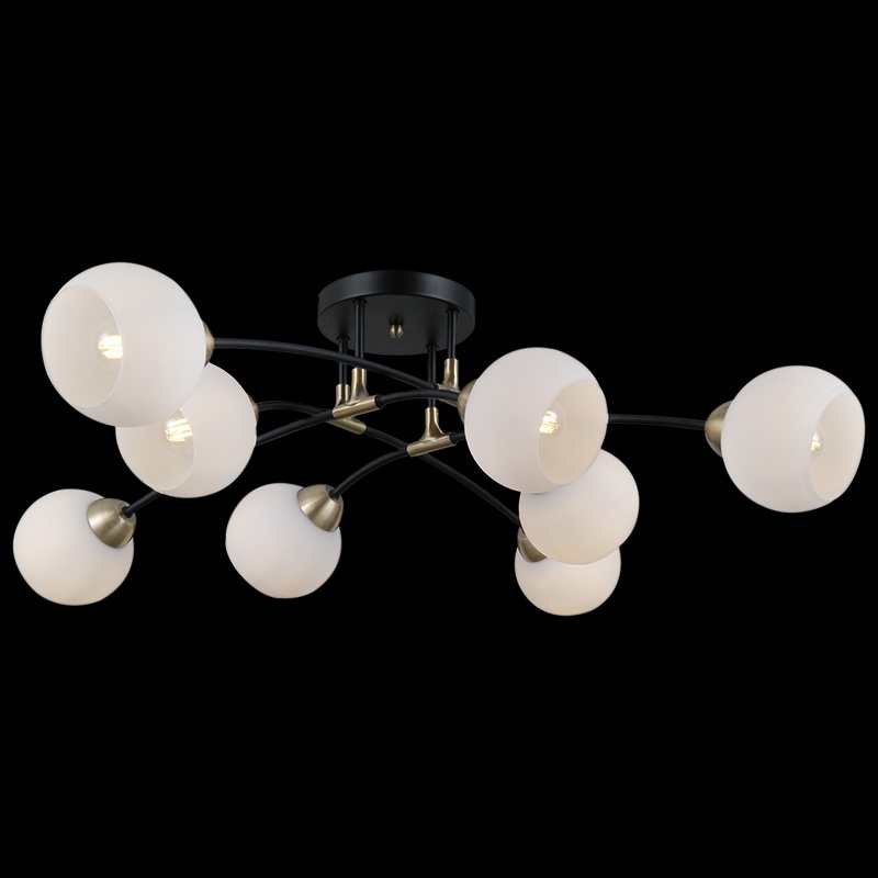 Люстра на штанге Illumico IL0299-8CSQ-79 BK AB