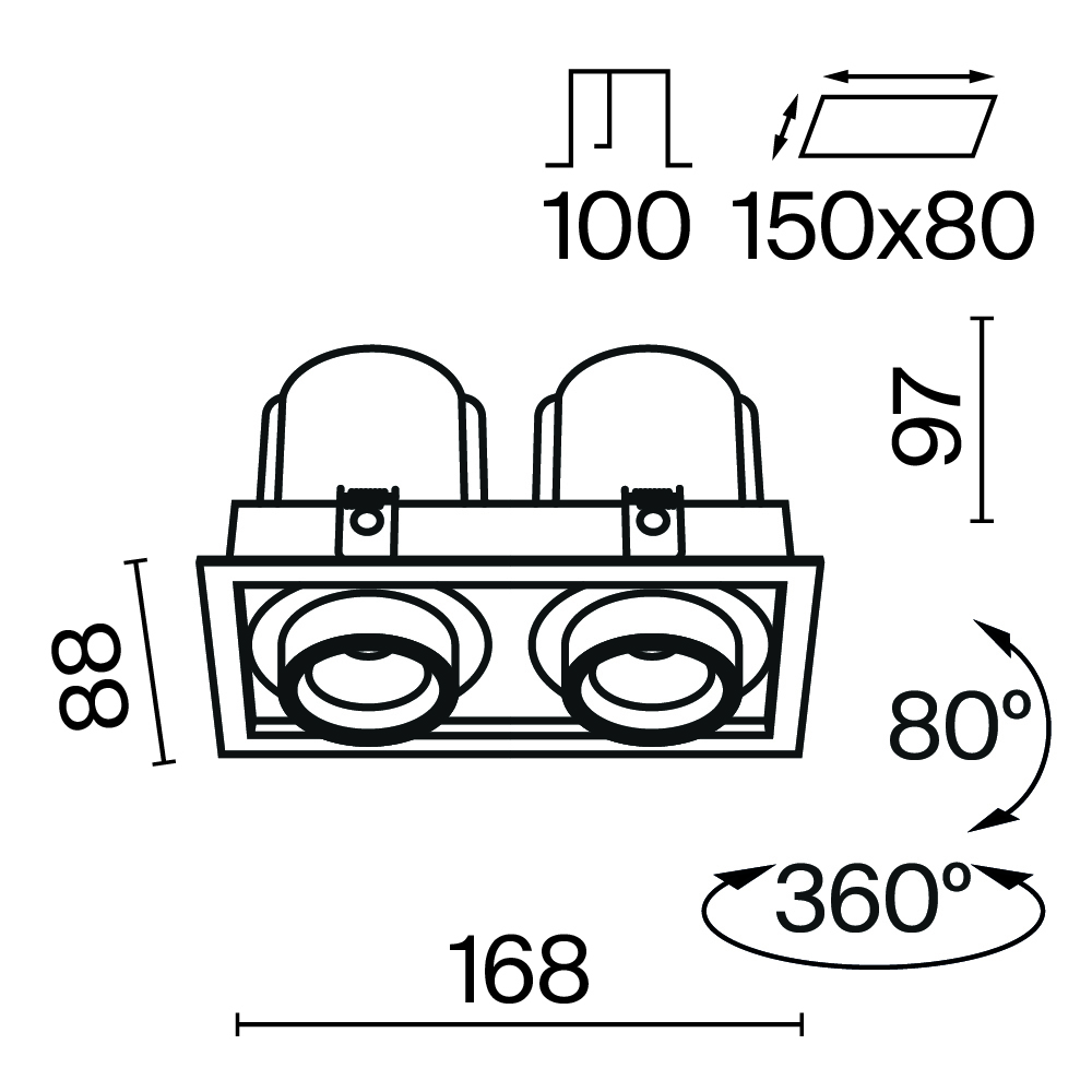 Встраиваемый Maytoni Technical Hidden DL095-02-10W3K-W