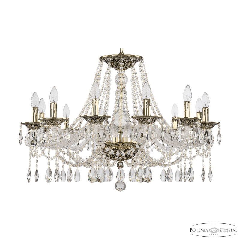 Подвесная люстра Bohemia Ivele Crystal 1607/12/300 GB