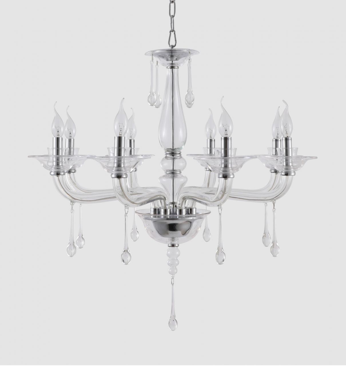 Подвесная люстра Crystal Lux Monica SP8 Chrome/Transparent