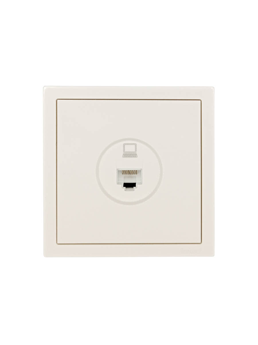 Розетка компьютерная слоновая кость Lezard Zima 704-9088-139