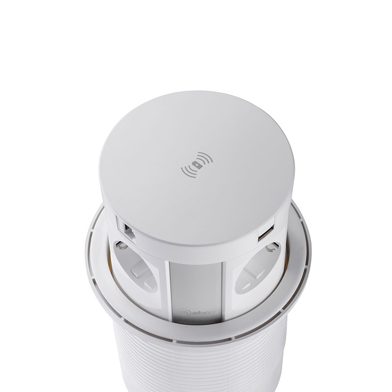 Блок розеток 107J (4 секции, 2 USB и RJ-45) Mebax 00-00001172