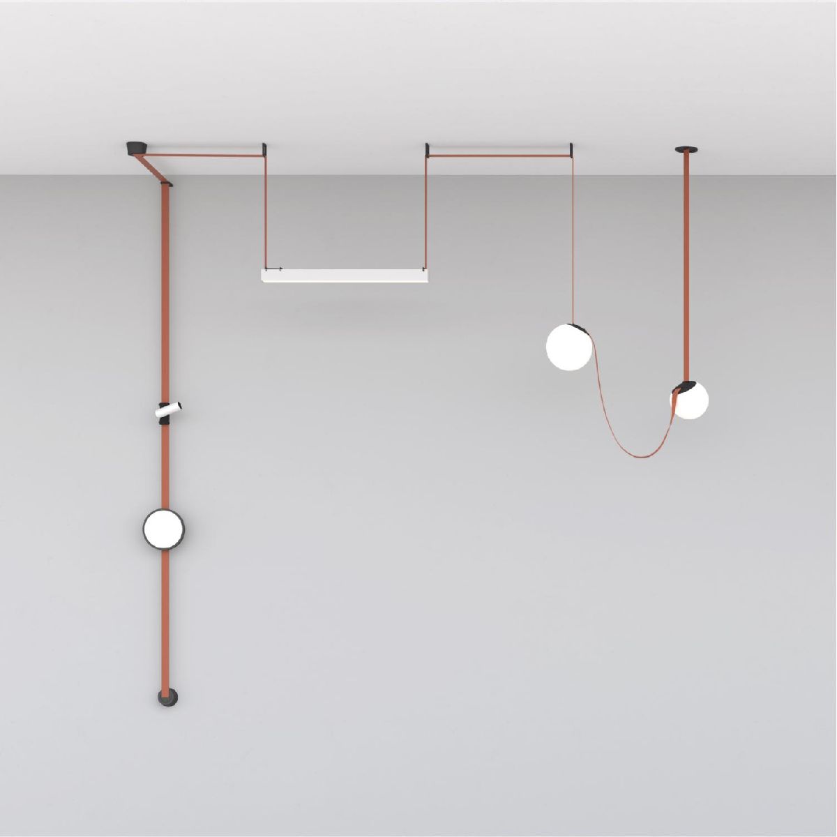 Трековый однофазный светильник Denkirs Belty Flow DK5567-BK