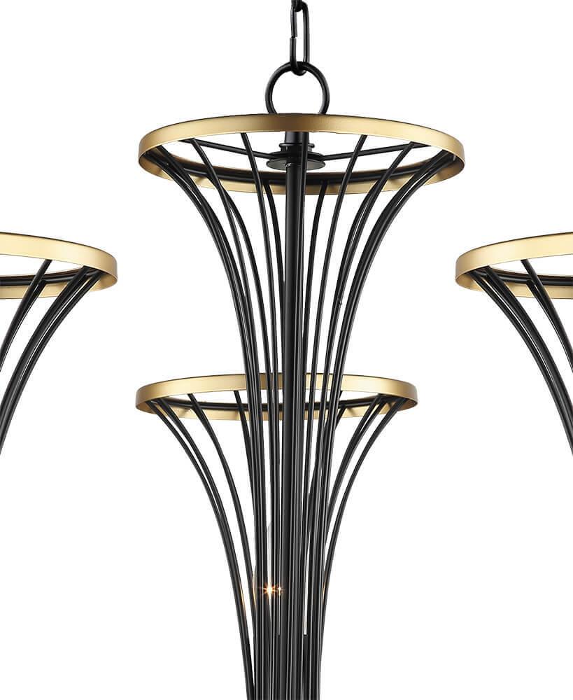 Подвесная люстра Lumien Hall Ивес 4017/3P-BK-GD