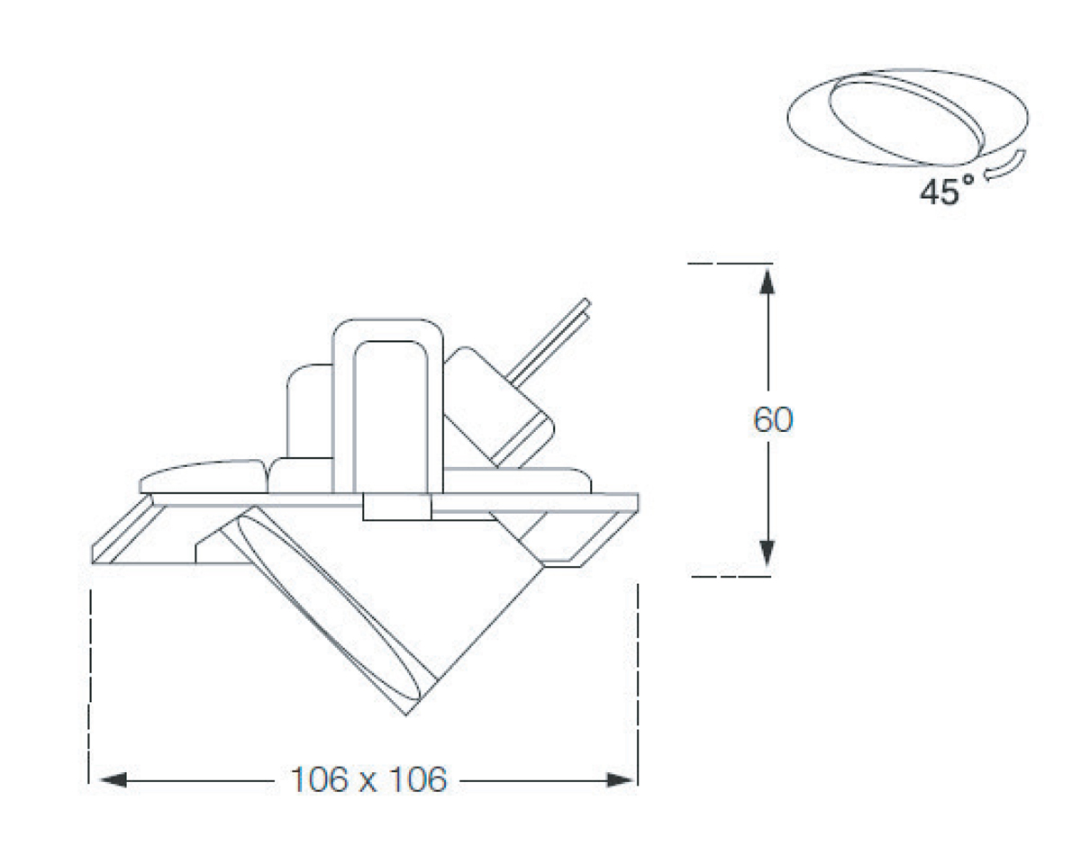 Встраиваемый светильник Donolux Metal SA1601-CH