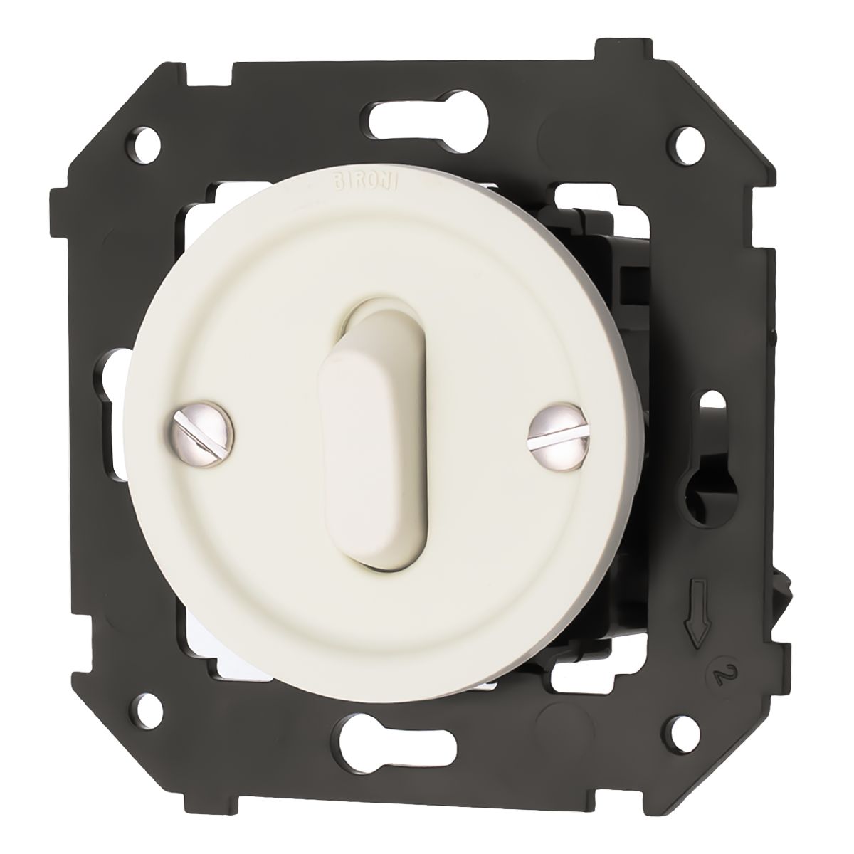 Выключатель одноклавишный Bironi Шедель Бриз B3-220-211M