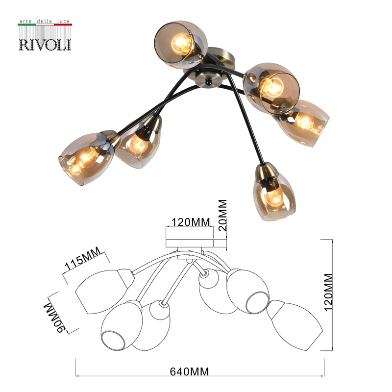 Потолочная люстра Rivoli Naiara 9138-306 Б0054899