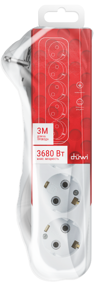 Удлинитель бытовой Duwi Supraline 32060 9