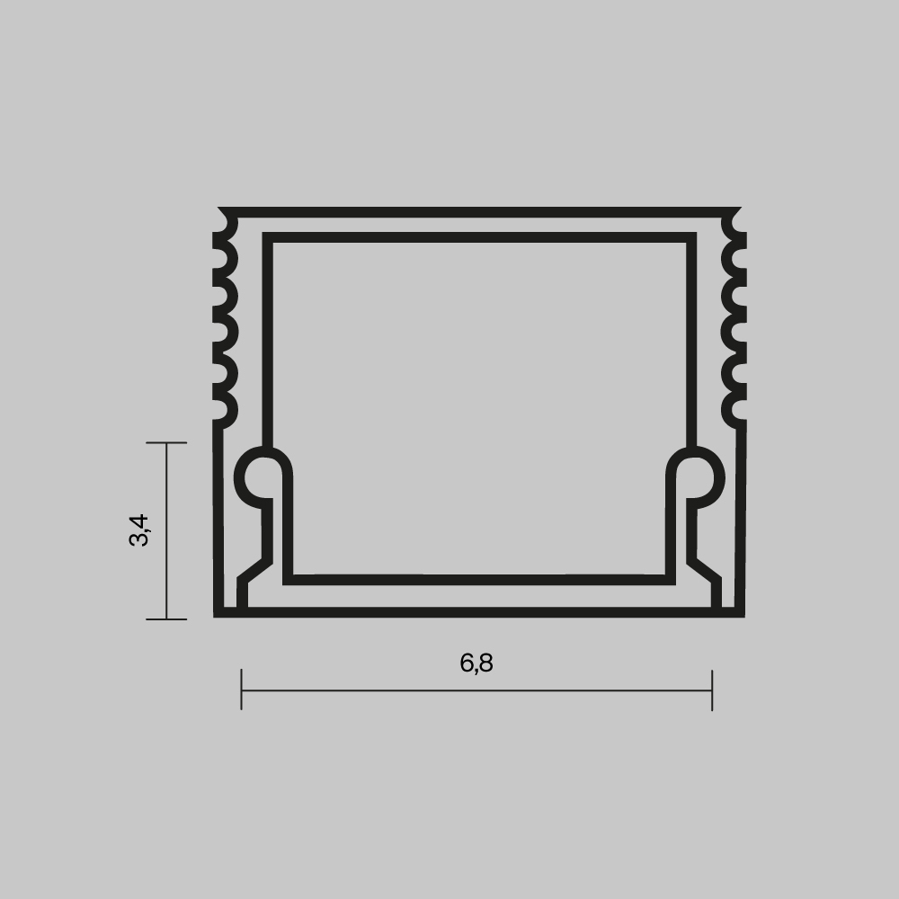 Рассеиватель для профиля 08×09 Maytoni Led Strip ALM-0809-B-DF-2M 642018