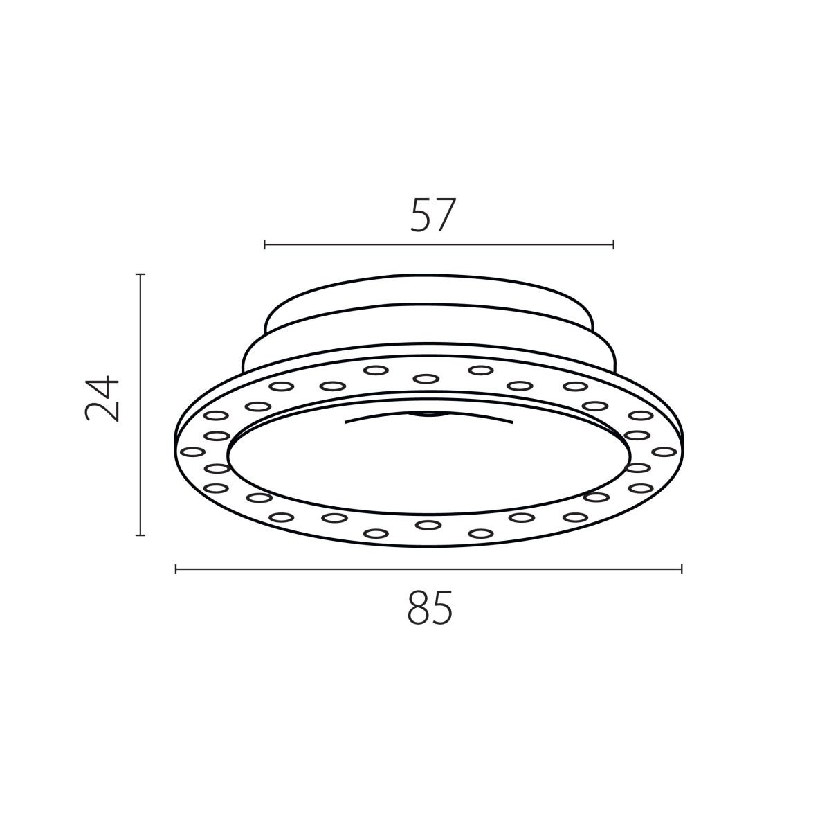 Рамка скрытого монтажа вогнутая для светильников Lightstar Spira 0741х6 (D65) 074106-01