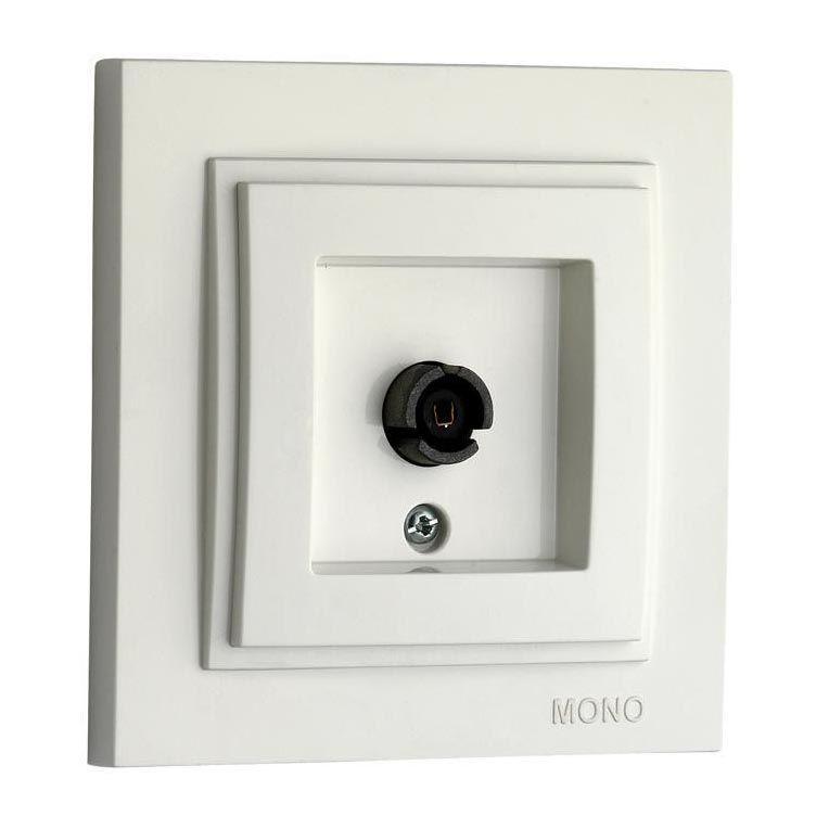 Розетка TV концевая с экраном Mono Electric Mono Electric Despina белый 102-190005-138