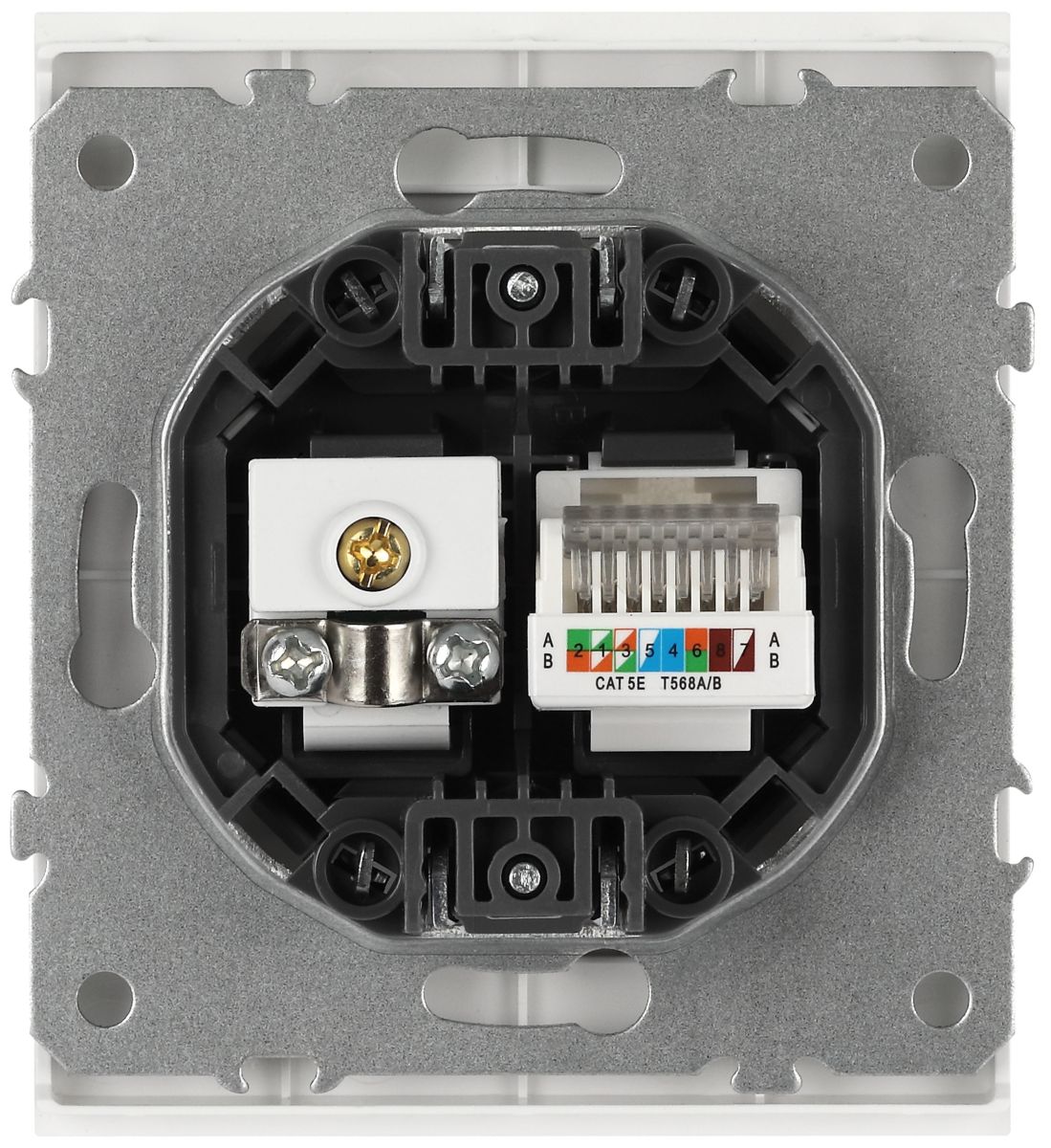 Розетка ЭРА Arktik 16-3110-01 комбинированная RJ45+TV белый Б0070494