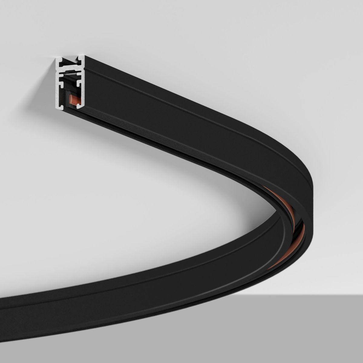 Шинопровод магнитный накладной  Arlight MAG-MICROCOSM-TRACK-1115-ARC-R900 (BK) (IP20 Металл) 043248(1)